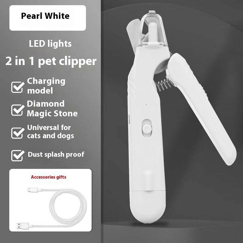 Nagelschere mit LED-Licht & Schleifer – für Hund & Katze