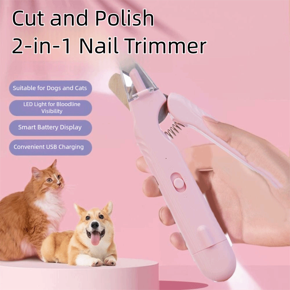 Nagelschere mit LED-Licht & Schleifer – für Hund & Katze