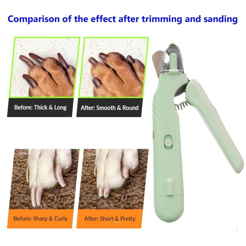 Nagelschere mit LED-Licht & Schleifer – für Hund & Katze