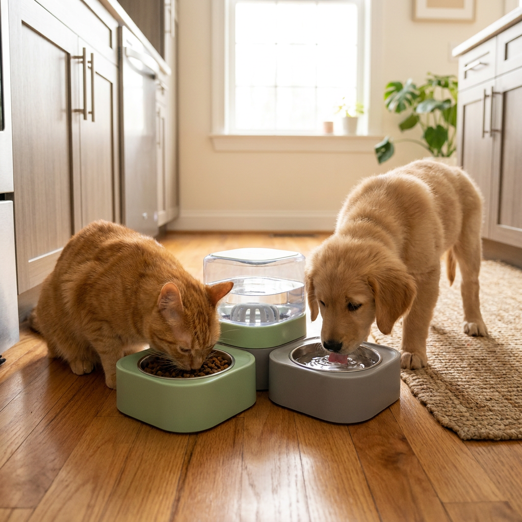 2-in-1 Futterstation – Napf & Wassernapf für Hund & Katze