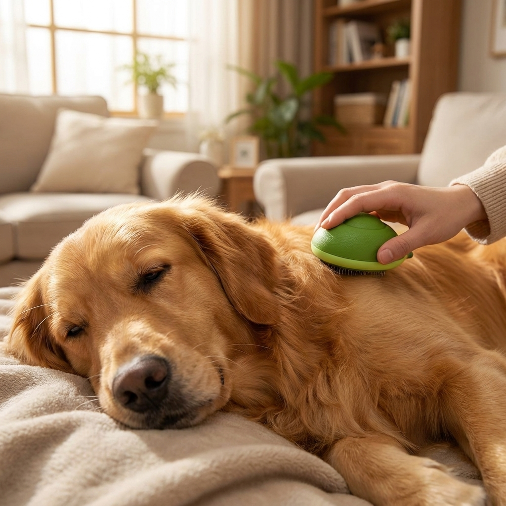 2-in-1 Massagebürste – Fellpflege & Entspannung für Hund & Katze
