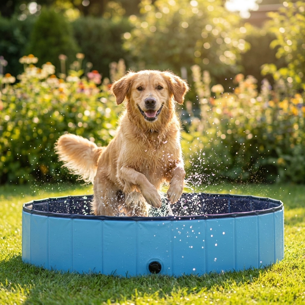 Faltbarer Hundepool – sofort einsatzbereit & robust